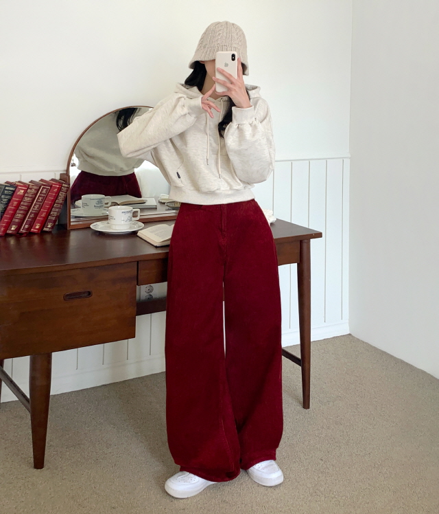 [3단기장/색감예쁨✨] 체이틴 코듀로이 데일리 바지 골덴 와이드 롱 코튼 팬츠 상세 이미지 47