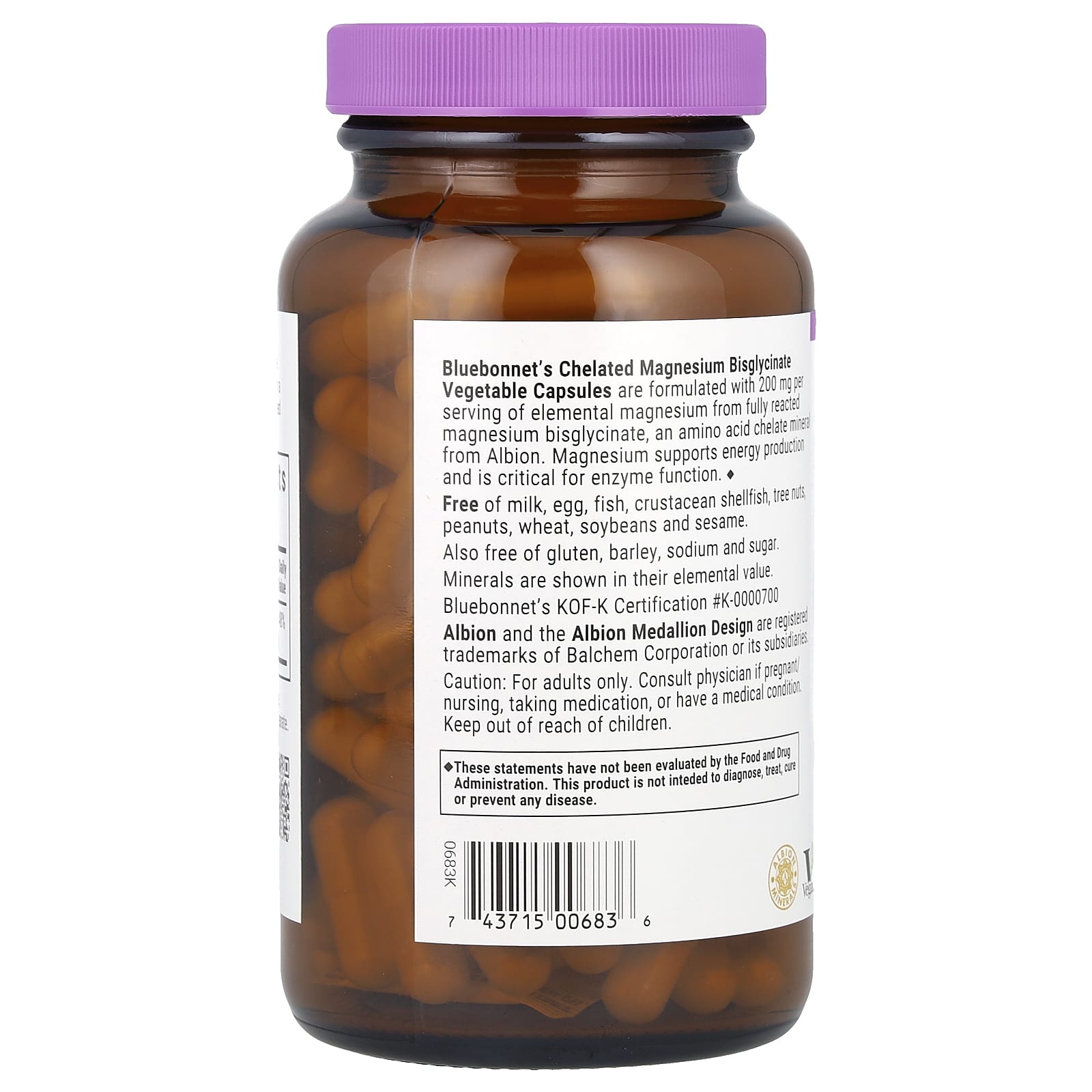 블루보넷 킬레이트 마그네슘 200mg 120캡슐, 1개 - 상세 이미지 3