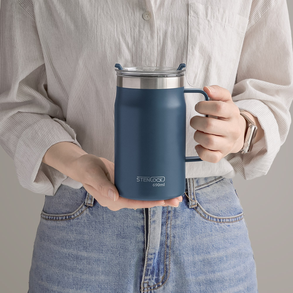 스텐락 머그 컵 텀블러 스텐 손잡이 트렌드 550ml - 상세 이미지 2