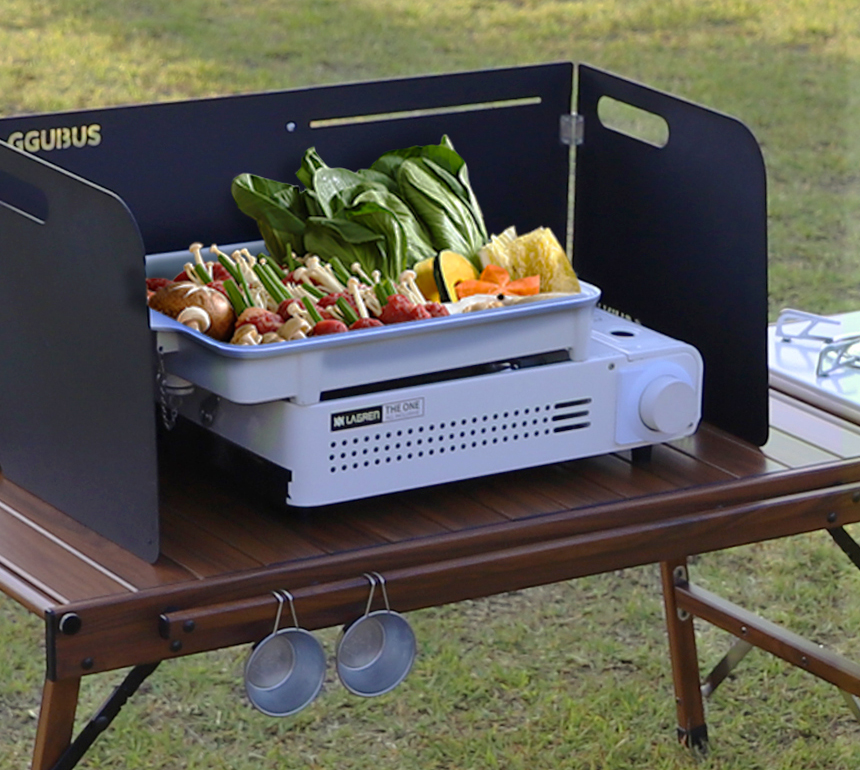 꾸버스 버너 바람막이 가스렌지 구이바다 가림막 가드 윈디슬라이더 캠핑