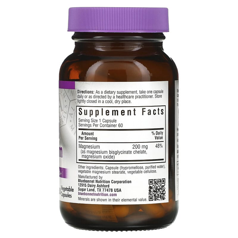 블루보넷 킬레이트 마그네슘 200mg 버퍼 직구 60캡슐, 3개 - 상세 이미지 2