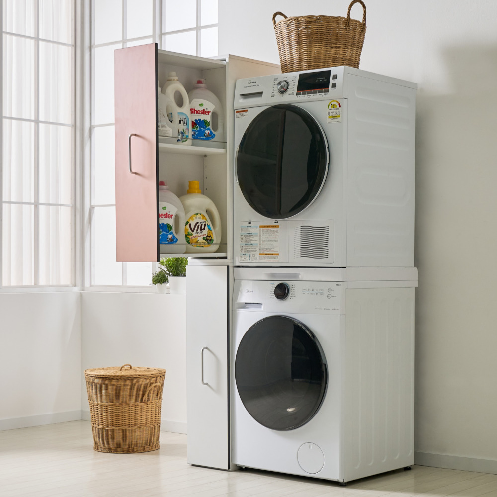 쿠퍼 세탁기틈새장 틈새장200 문뒤수납장