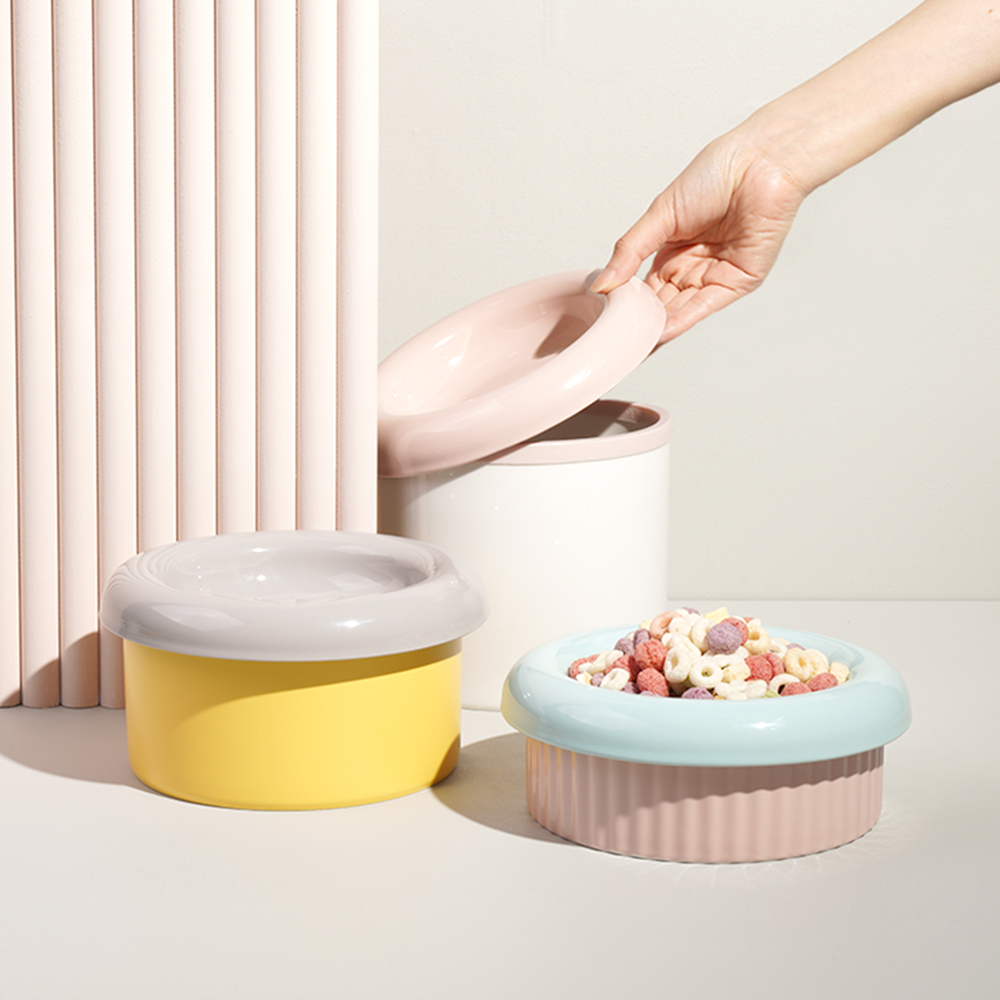 보울보울 고양이 밥그릇 강아지 물그릇 헬로 도넛볼 세트