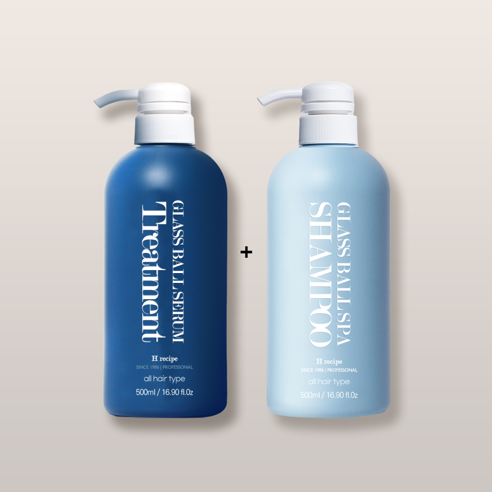 유리알 스파 샴푸500ml+세럼트리트먼트500ml 2종set 탈모완화 극손상모 전문케어 - 상품 이미지