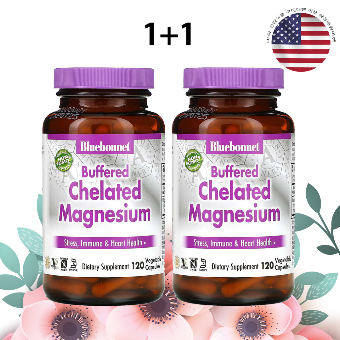 블루보넷 킬레이트 마그네슘 200mg 버퍼 120캡슐, 2개 - 상품 이미지