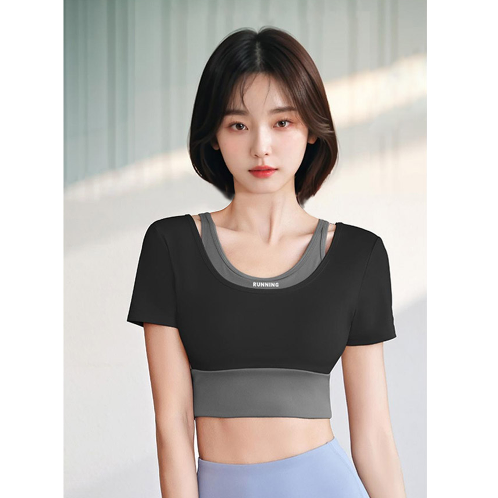 캡내장운동복 브라티 티셔츠 필라테스 요가복 복장 브라탑 세트 - 상세 이미지 5
