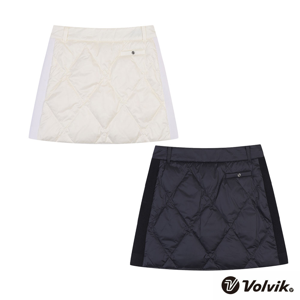 볼빅치마 여성골프웨어 여성골프치마 퀼팅 구스 다운 샤이니 큐롯 스커트 VLCUOA13 - 메인 이미지