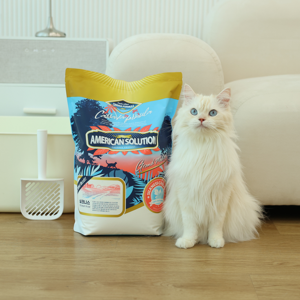 아메리칸솔루션 카사바 모래, 고양이 모래 추천, 먼지 없는 고양이 모래, 냥이 모래 후기, 고양이 모래 1+1