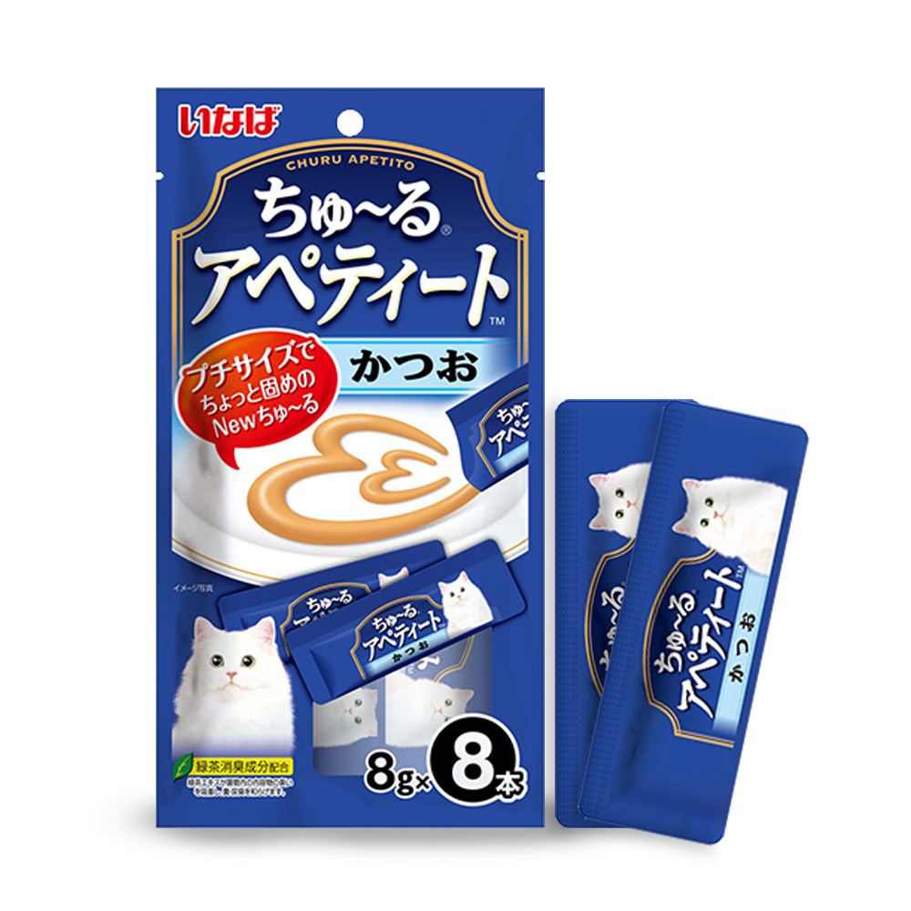 이나바 챠오츄르 아페티토 가다랑어 8gx8p 고양이 츄르 간식 - 상품 이미지