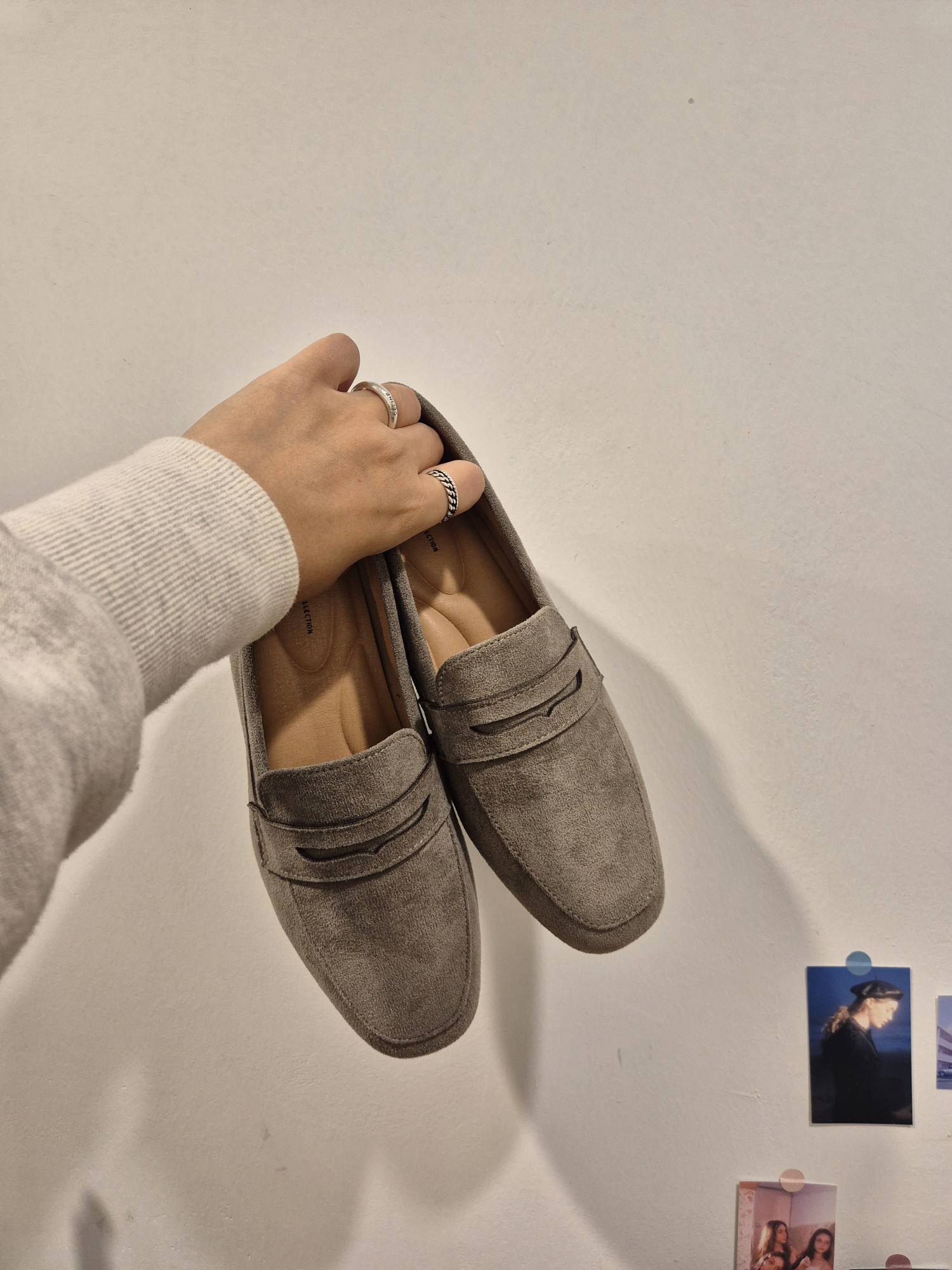 스웨이드 쿠션 여자 로퍼 빅사이즈 260까지