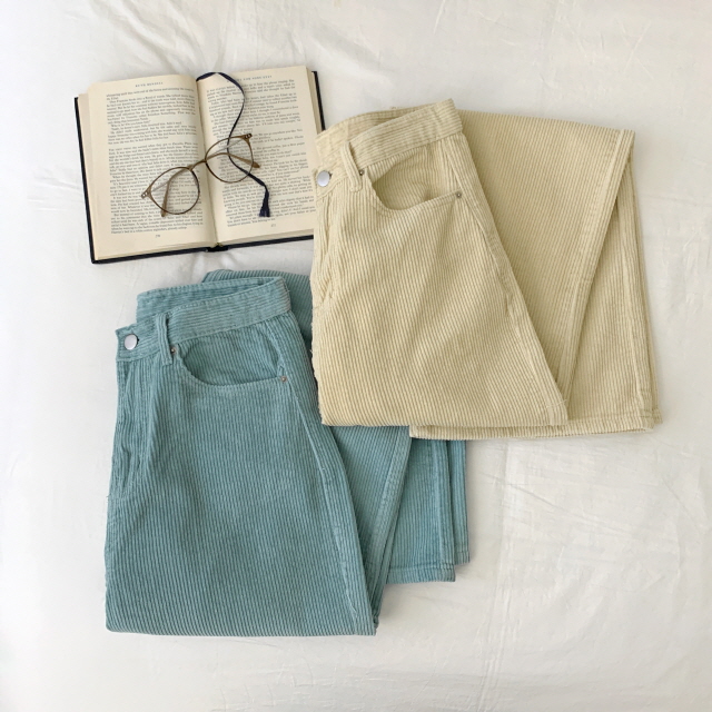 [3단기장/색감예쁨✨] 체이틴 코듀로이 데일리 바지 골덴 와이드 롱 코튼 팬츠 상세 이미지 65
