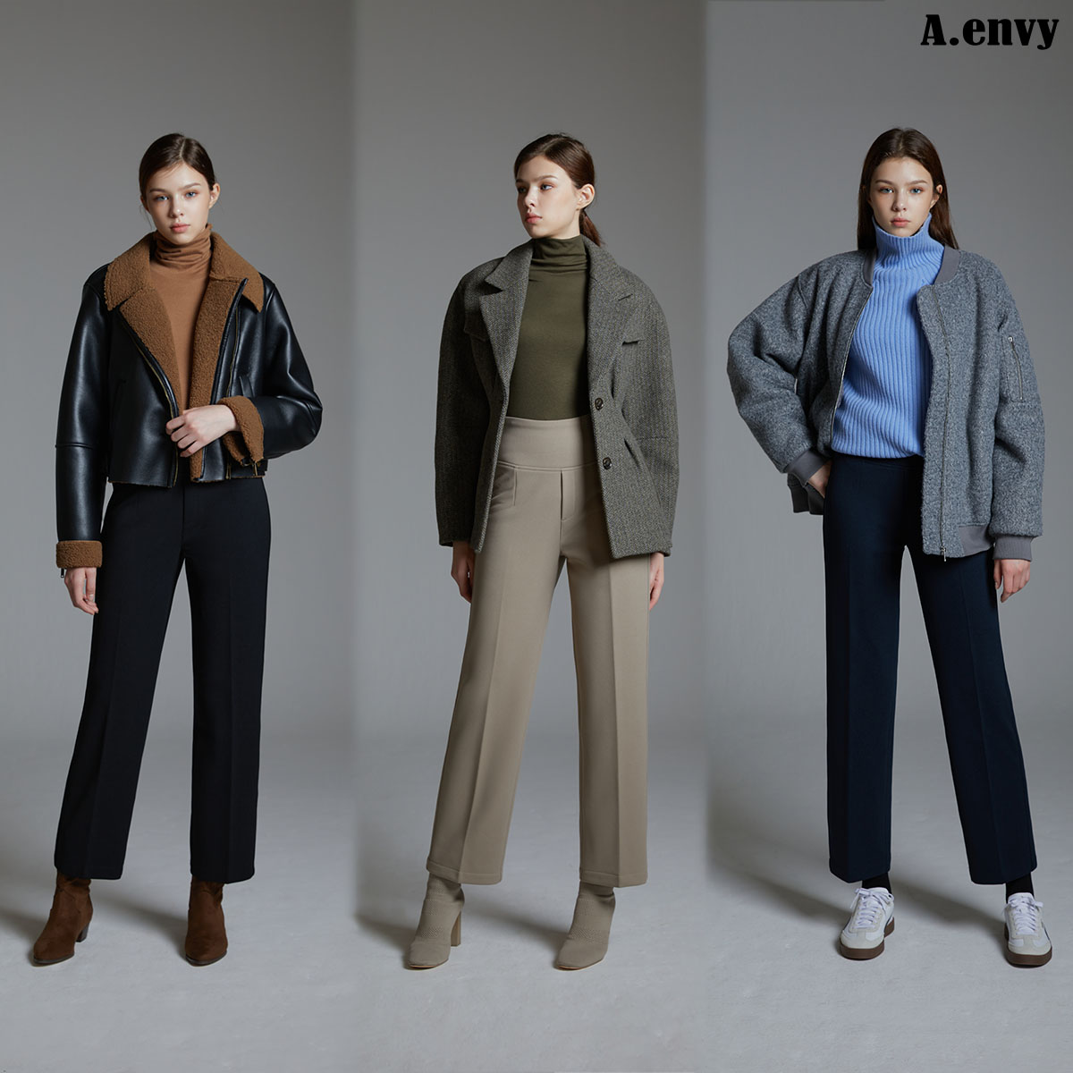 에이앤비 24FW 트리코트 개미허리 본딩팬츠 3종 SGWW - 상품 이미지