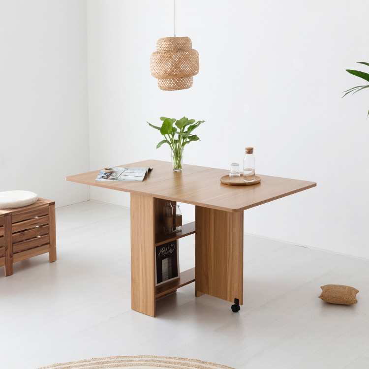 원룸 공간활용 식탁 미니 접이식 확장형식탁 1400