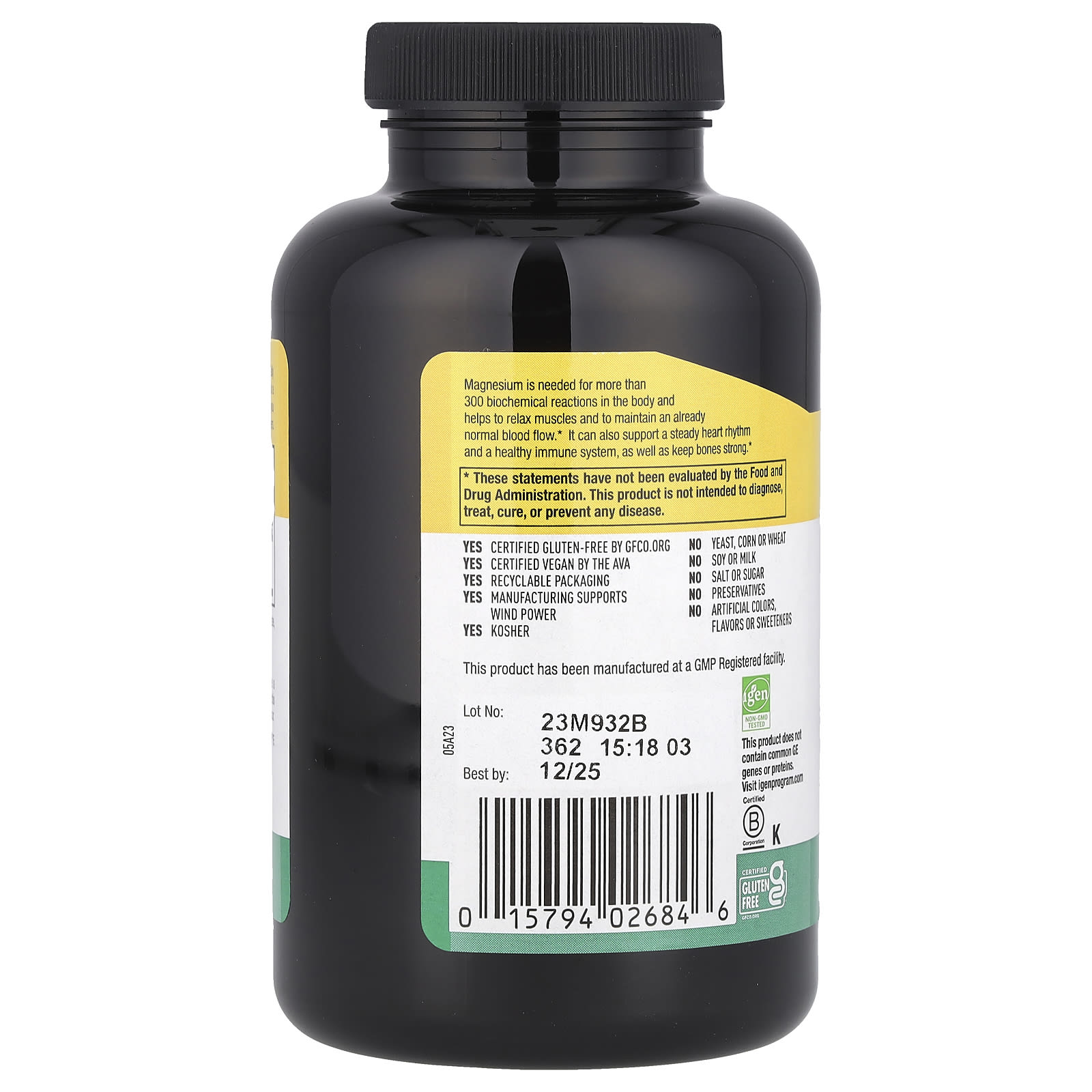 컨트리라이프 킬레이트 마그네슘 250mg 240정 x 2병 - 상세 이미지 3
