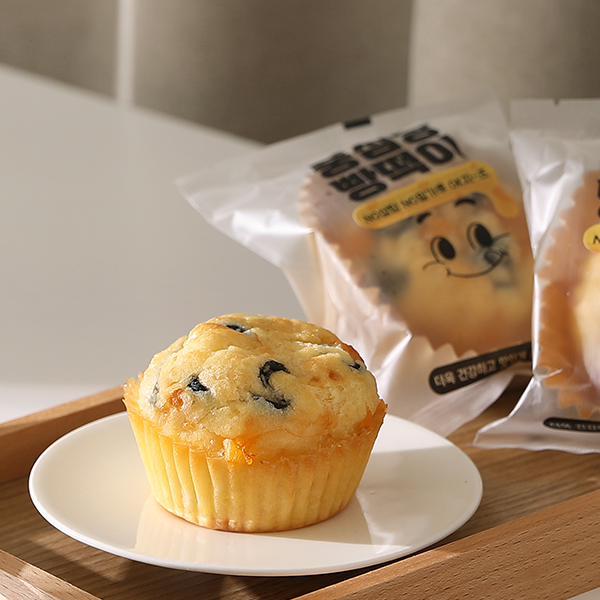 풍심당 무설탕 글루텐프리 치즈 올리브 빵떡이 (75g) 찰빵 - 상품 이미지