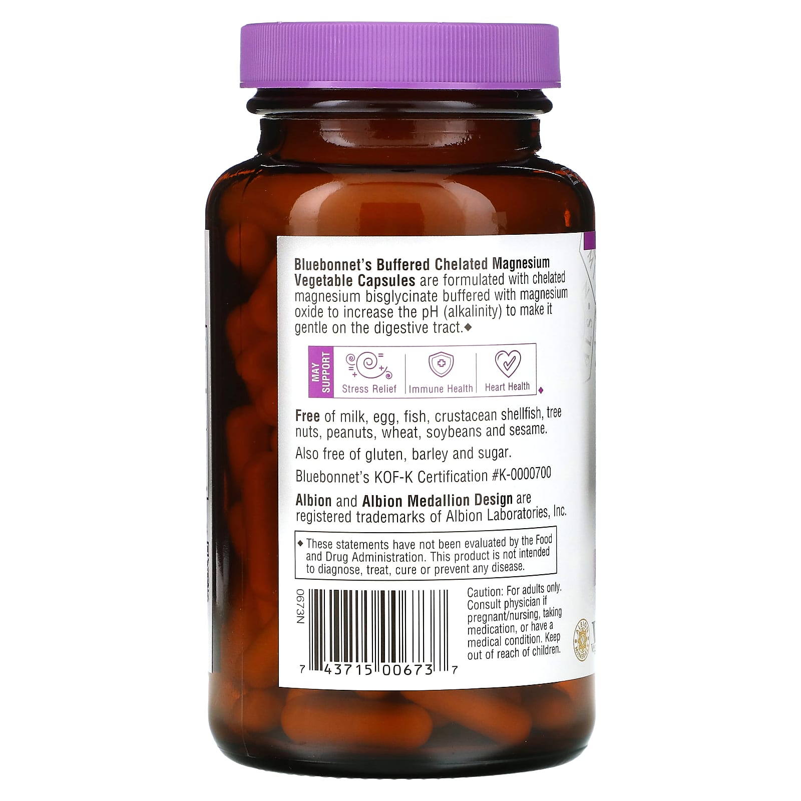 블루보넷 킬레이트 마그네슘 200mg 버퍼 120캡슐, 2개 - 상세 이미지 3