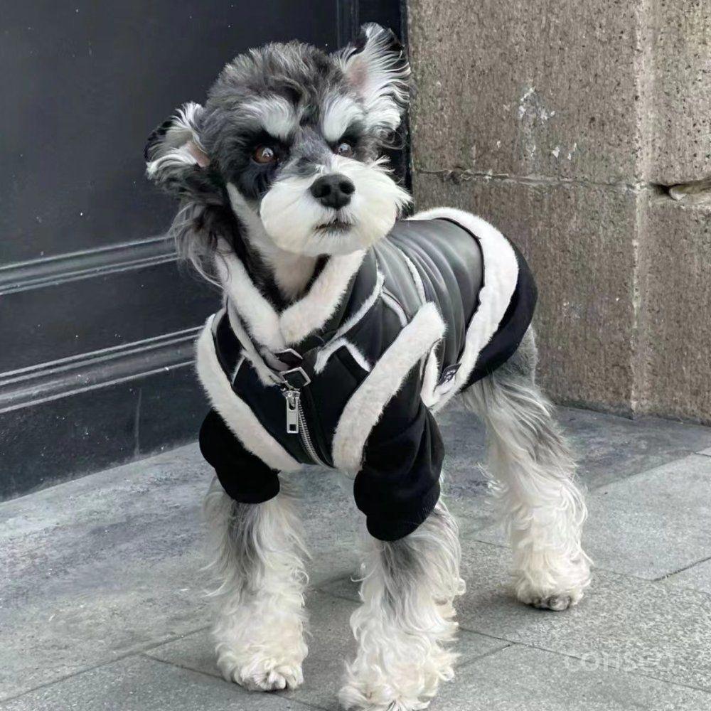 강아지 무스탕 조끼 겨울 고양이 누빔 실내복 애견의류 소형견 중대형견 S - 상세 이미지 2