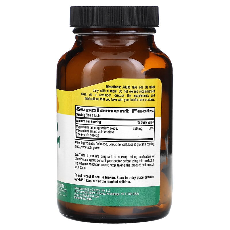 컨트리라이프 킬레이트 마그네슘 250mg 90정 x 3병 - 상세 이미지 2