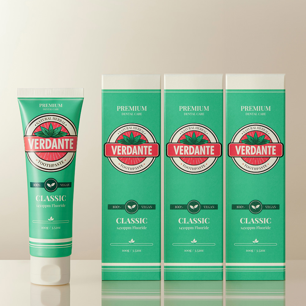 베르단테 고불소 잇몸치약 1450불소 구취 치석 임산부 100g, 3개