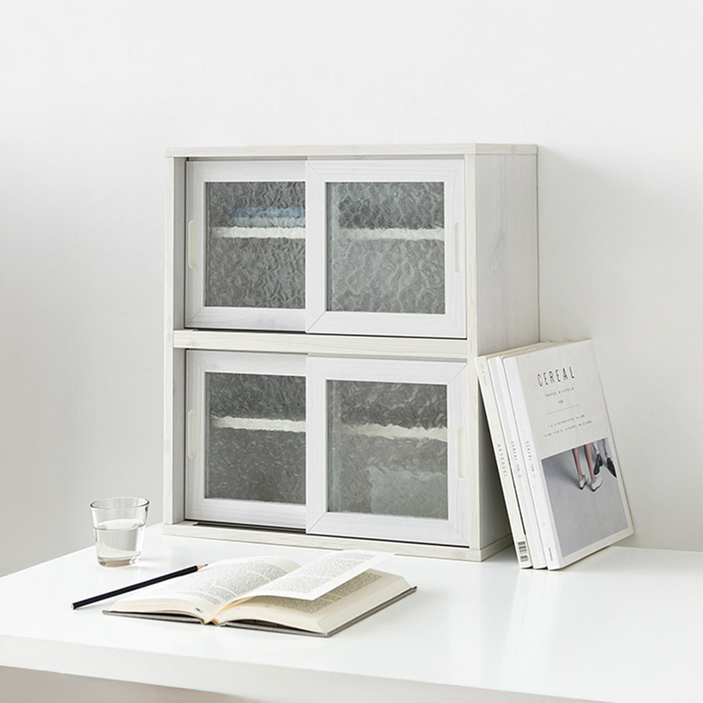 MUNIE 미니수납장 4문 485x200x550mm, 2단, 캄포어베니어 3772.6238 - 상세 이미지 4