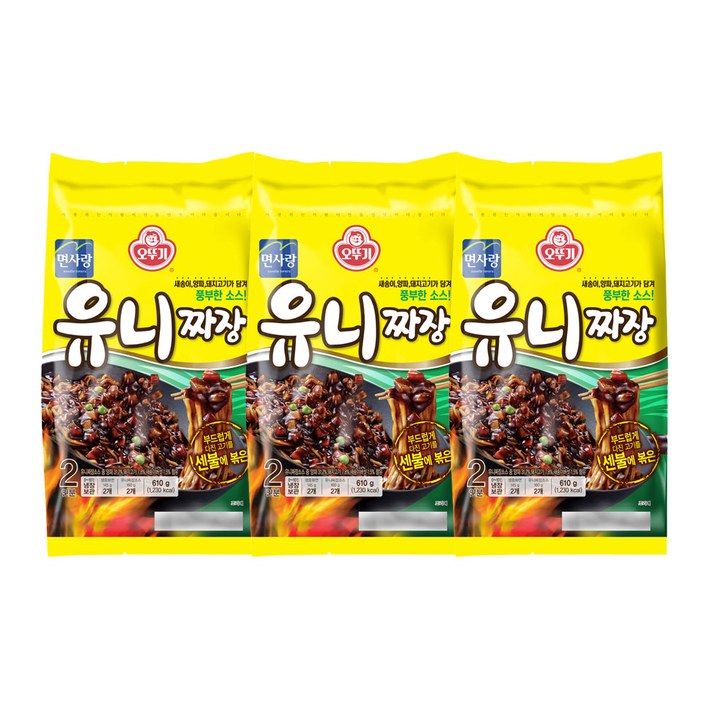 오뚜기 유니짜장 2인분 610g 3개 - 메인 이미지