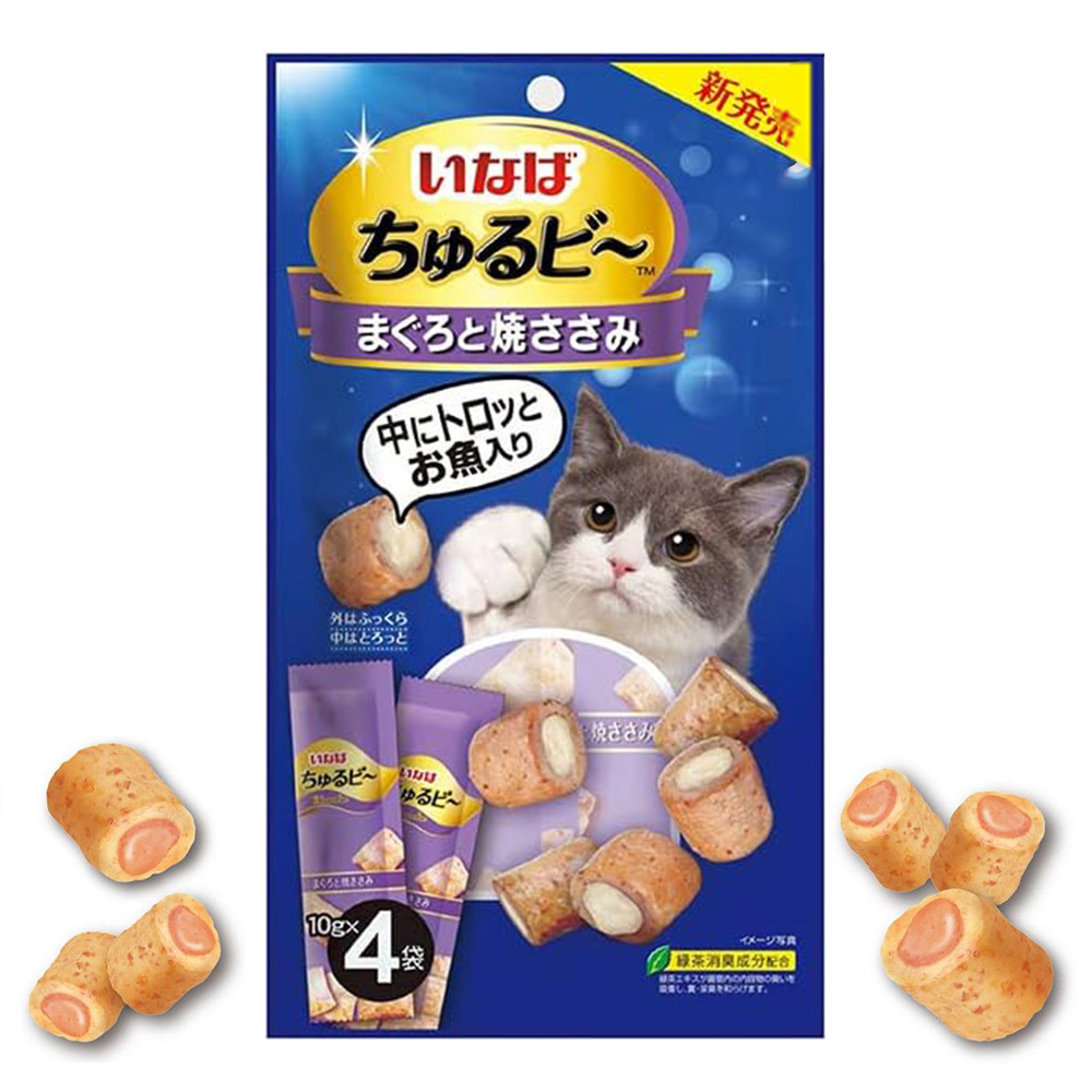 이나바 츄르비 고양이 져키 간식 QSC-272 참치+구운닭가슴살, 40g, 1개 제품 이미지