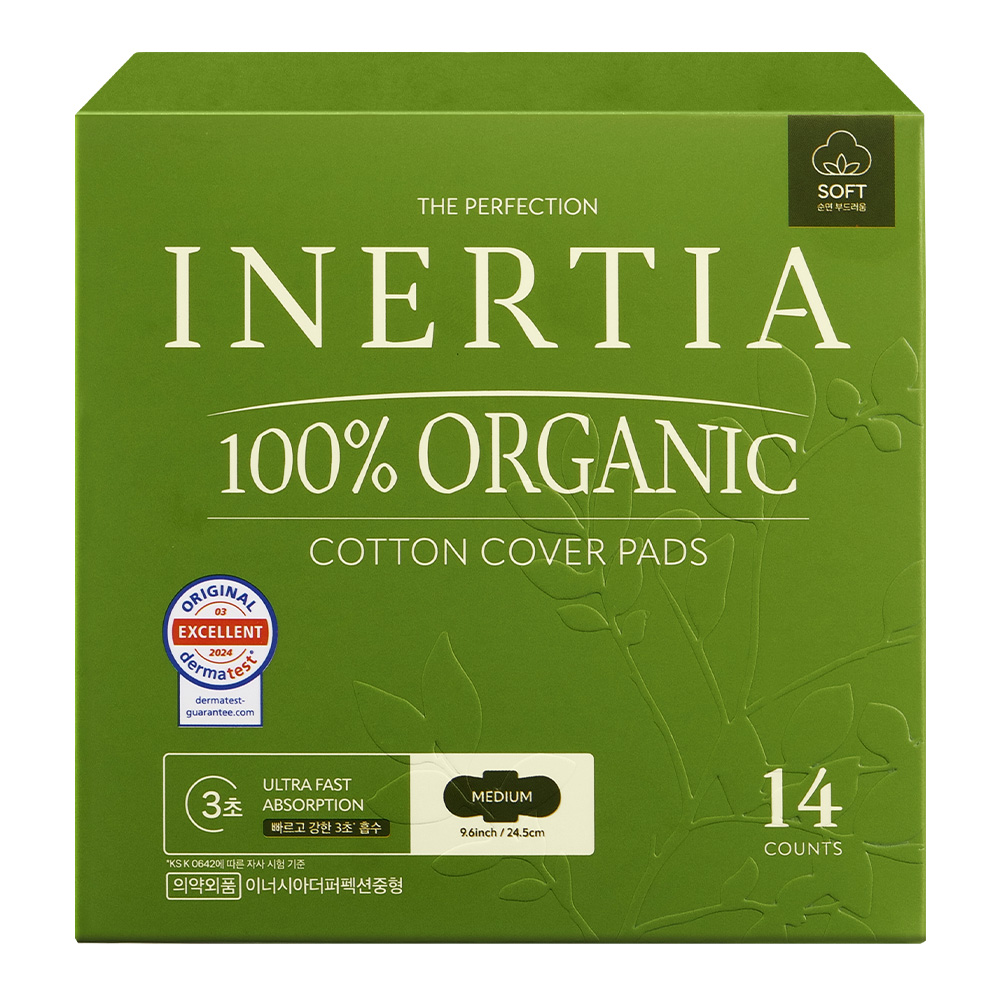 [카이스트박사 PICK] [2팩] 이너시아 더 퍼펙션 유기농 생리대