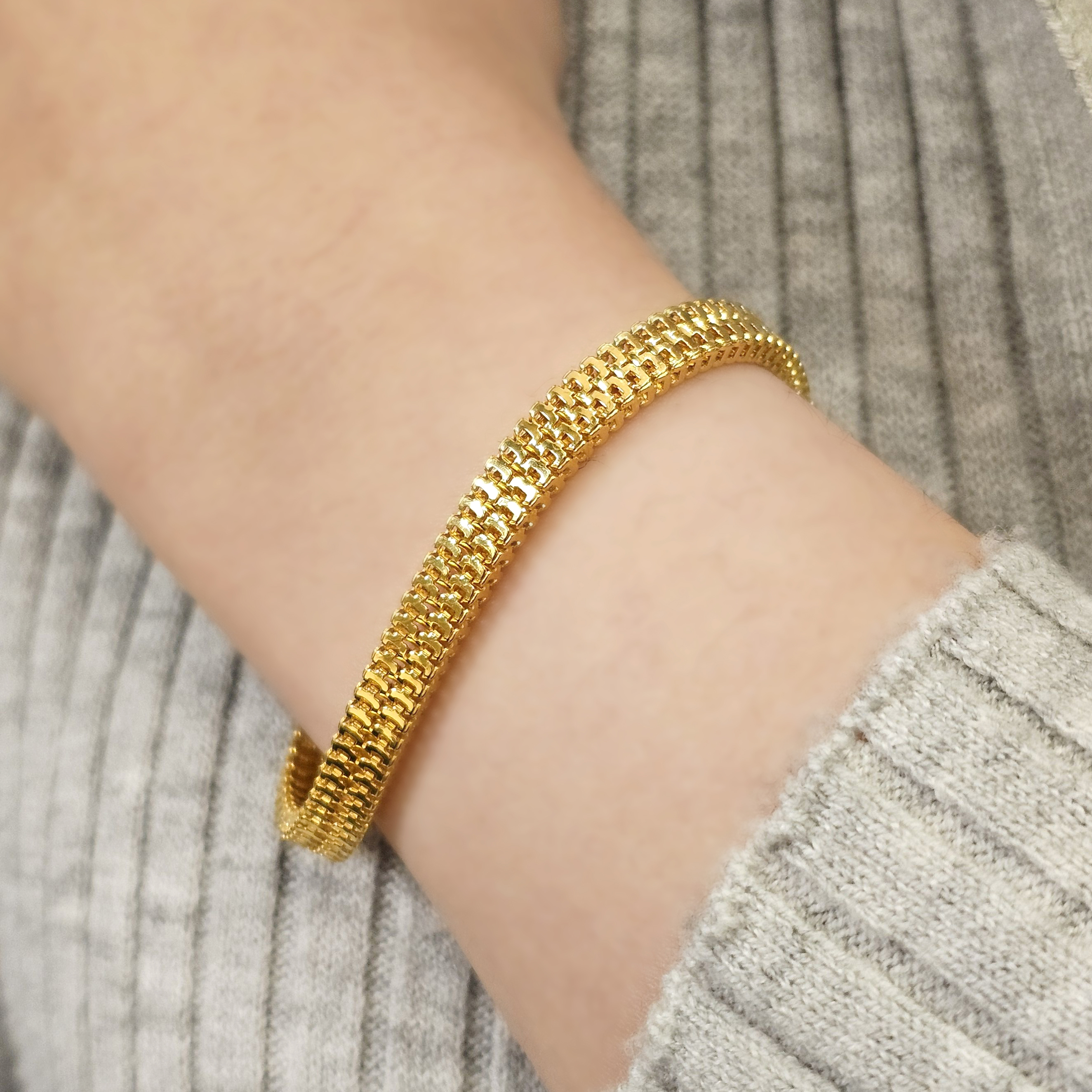 24k 뱀줄 박스체인 여자 남자 순금팔찌