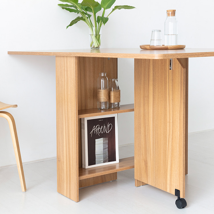 원룸 공간활용 식탁 미니 접이식 확장형식탁 1400