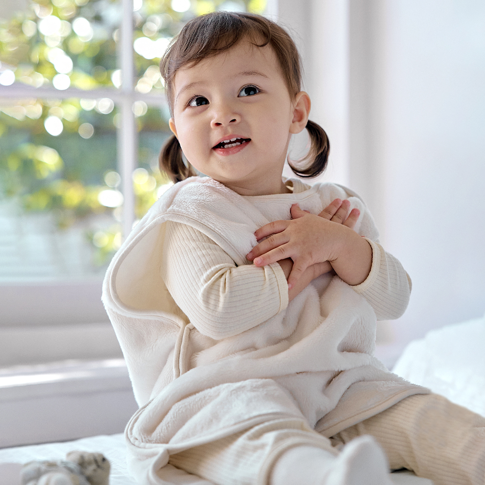 극세사 아기 수면조끼 아기 슬리핑백 겨울 수면조끼 꿀잠슈트