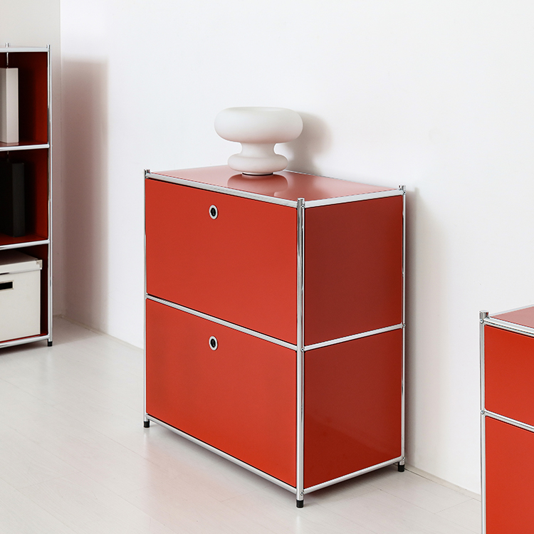 심플리 수납장 BC016 770mmx400mmx820mm, 2단, 레드 6741.8005 이미지 6