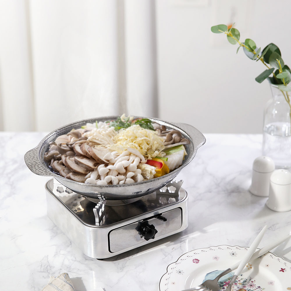 전골냄비 스테인리스 전골 냄비 손잡이 캠핑 스텐 불고기 떡볶이 인덕션 가능 다용도 반구형 - 상세 이미지 2