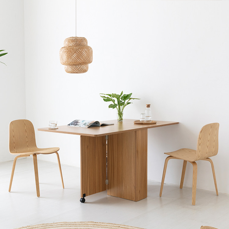 원룸 공간활용 식탁 미니 접이식 확장형식탁 1400