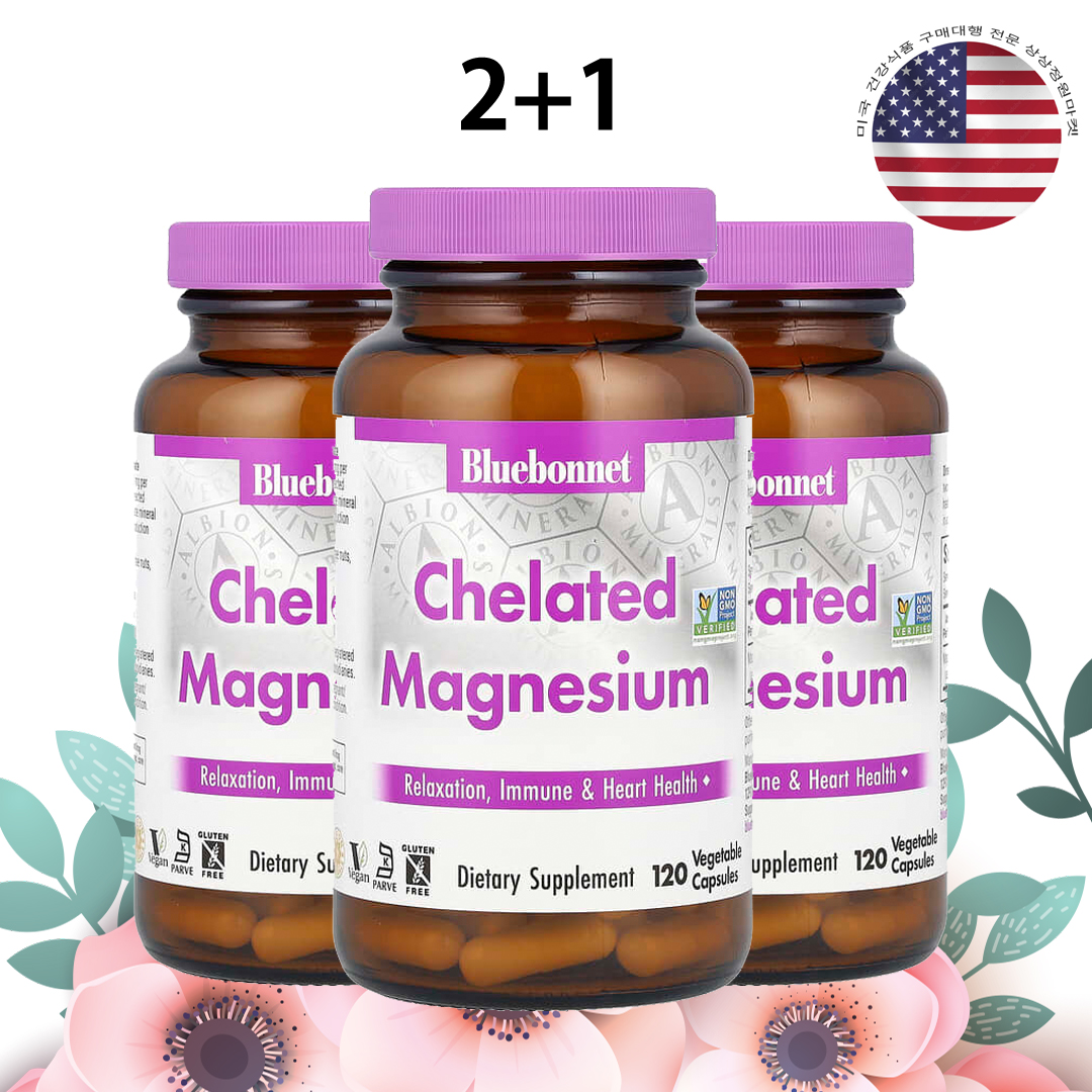 블루보넷 킬레이트 마그네슘 200mg 120캡슐, 3개 - 상품 이미지
