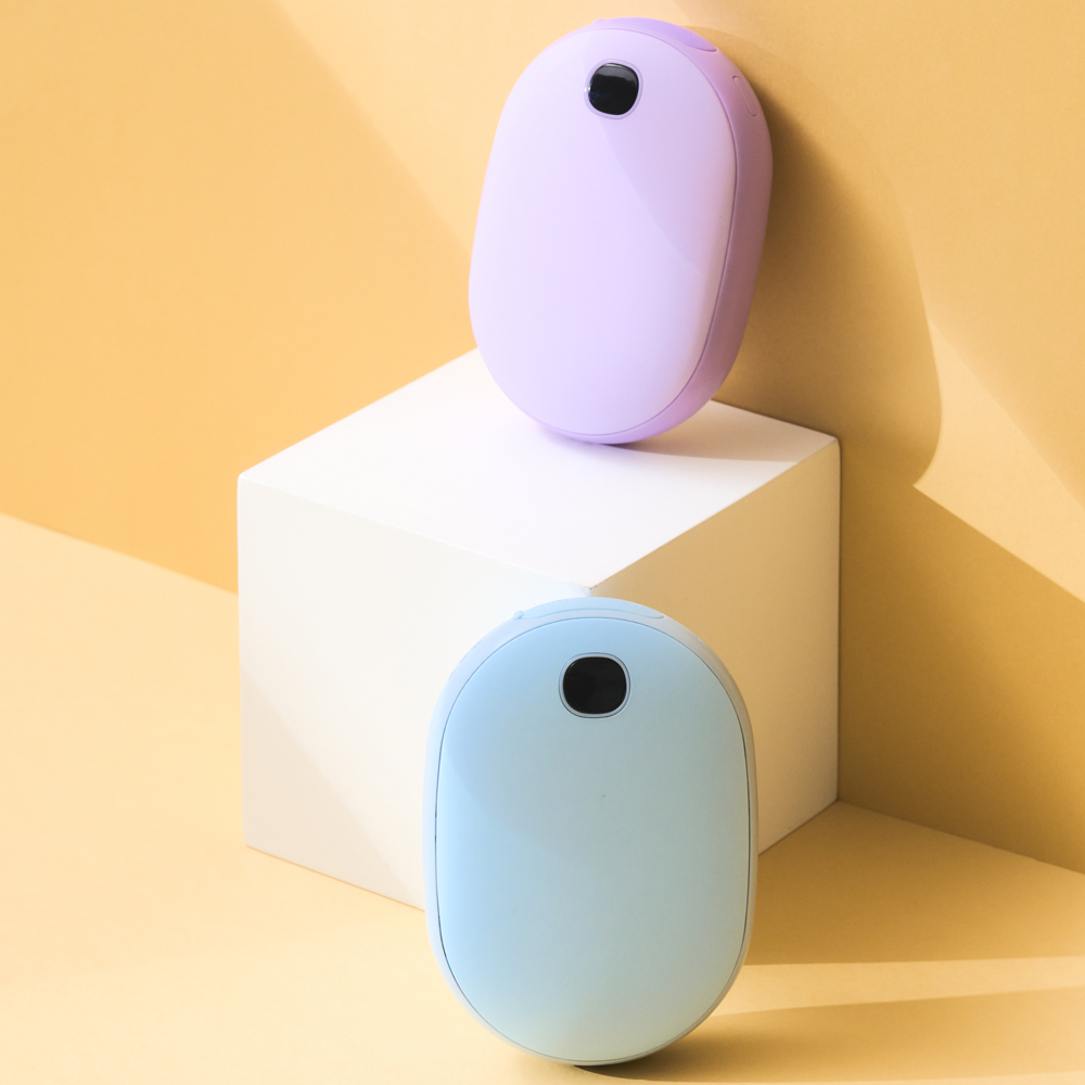 뉴에이커 스톤 충전식손난로 핫팩 보조배터리 주문제작 고급선물 UV컬러 레이져각인 인쇄무료 - 상품 이미지