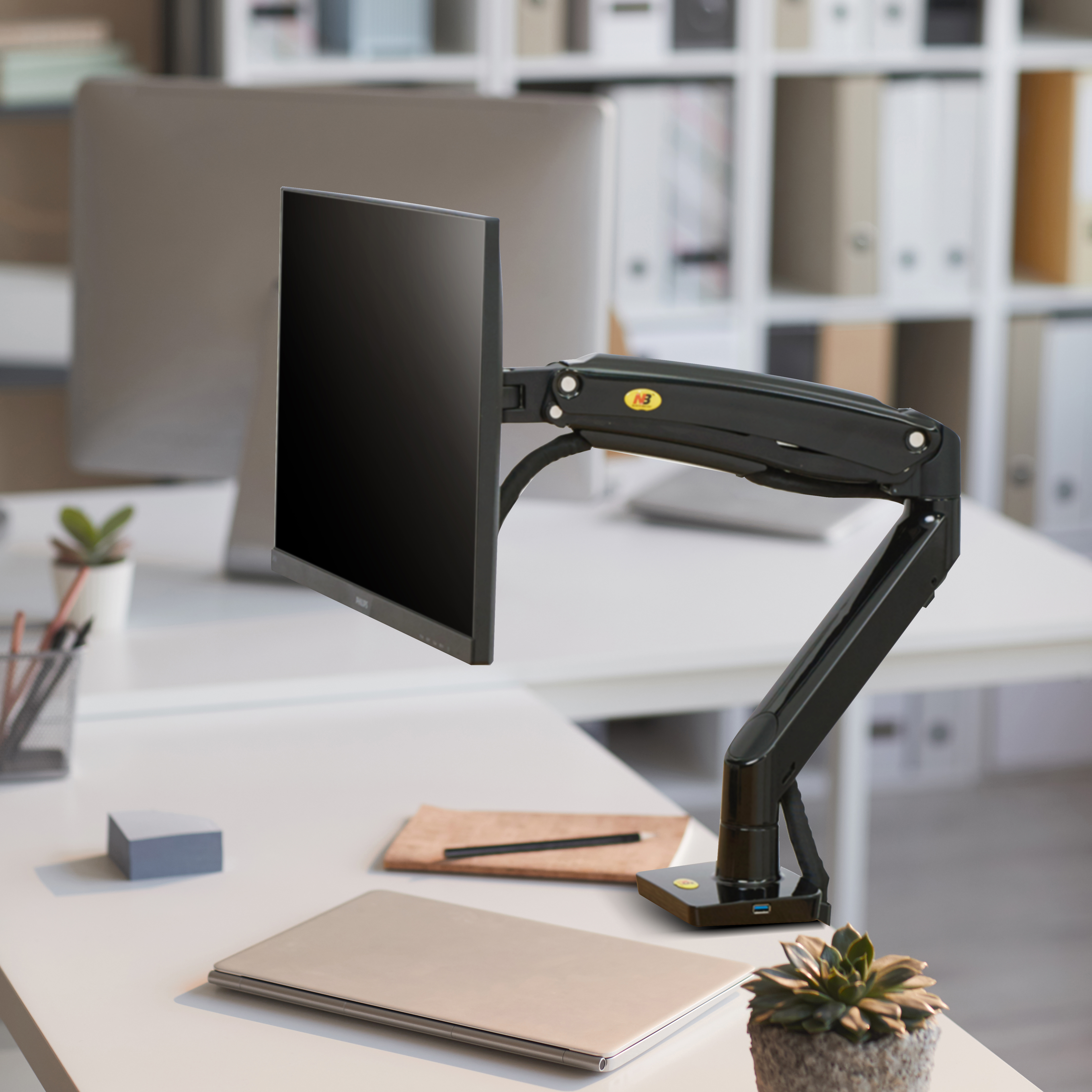 노스바유 NB F100A 싱글 대형 모니터암 거치대