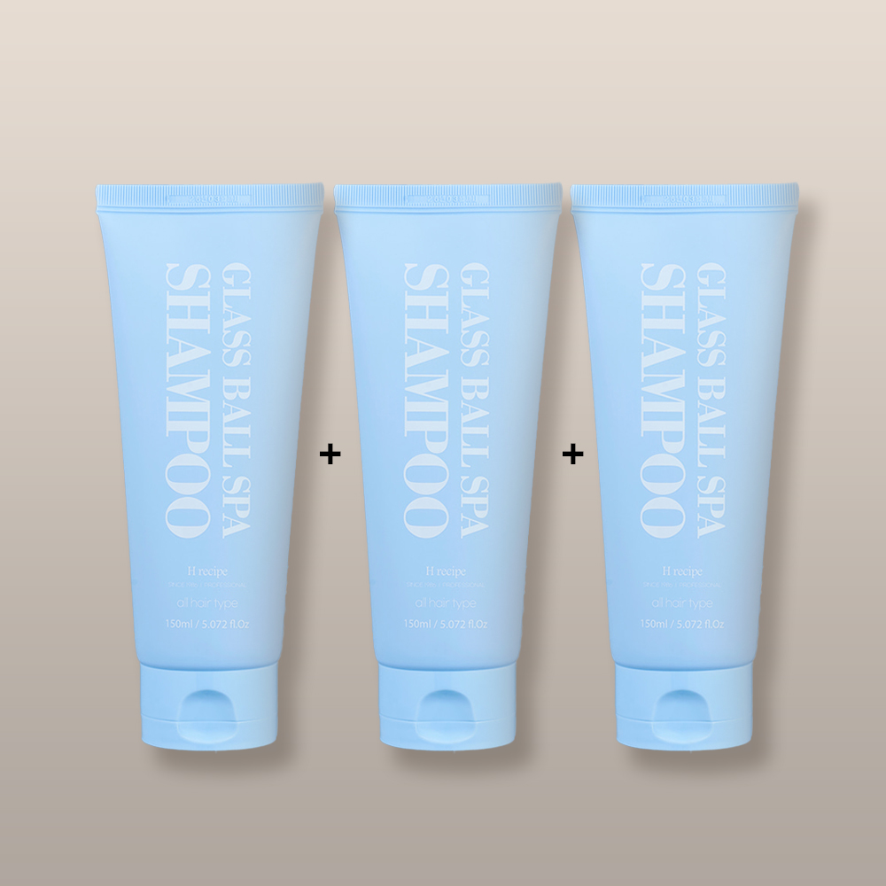 [3개]유리알 스파 샴푸 150ml x3 탈모완화 약산성두피케어 극손상모 전문케어 - 상품 이미지