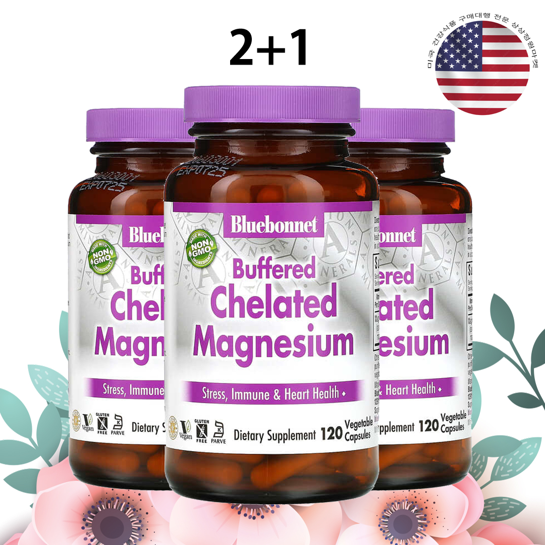 블루보넷 킬레이트 마그네슘 200mg 버퍼 120캡슐, 3개 - 상품 이미지