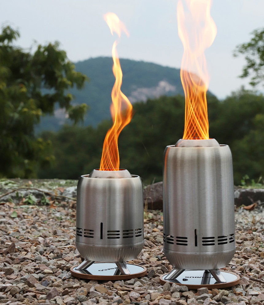 꾸버스 토네이도 화로대 캠핑 이중연소 불멍 화로 바베큐그릴 M