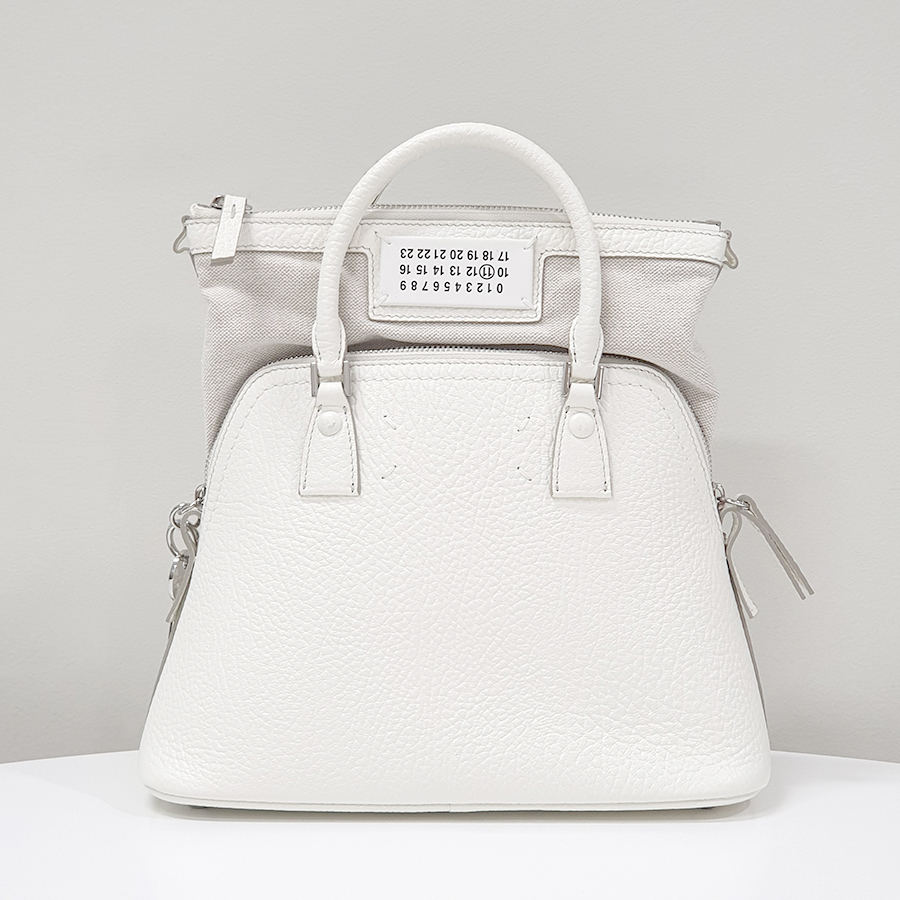 메종마르지엘라 5AC 미니 토트 숄더백 화이트 S56WG0082 P4455 H0157