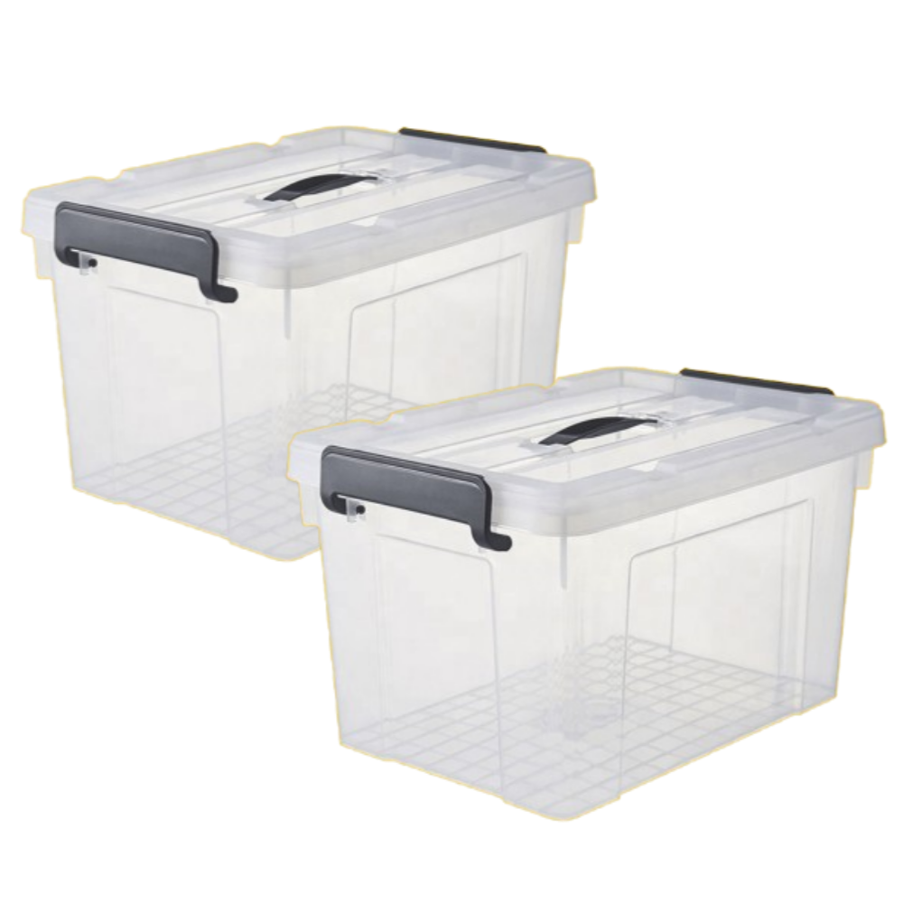 1+1 투명 리빙박스 대형 55L 플라스틱 수납박스 옷 정리함 수납함 5071B