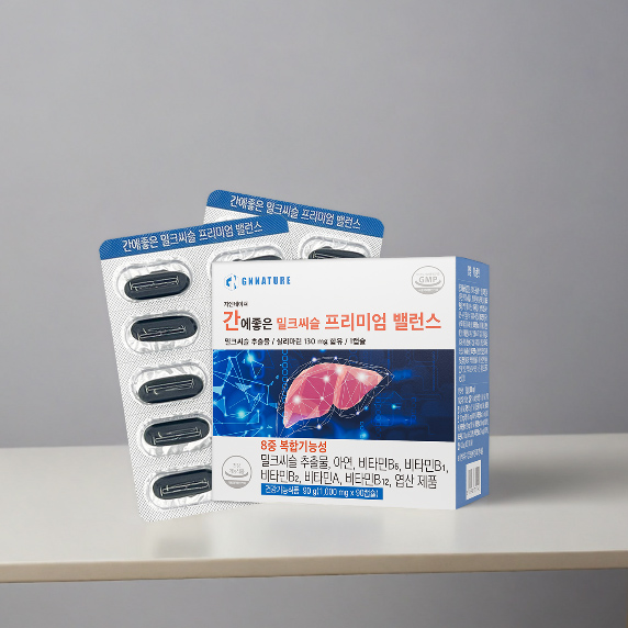 지엔네이쳐 간에좋은 밀크씨슬 프리미엄 밸런스 간 건강 실리마린 90캡슐, 3개
