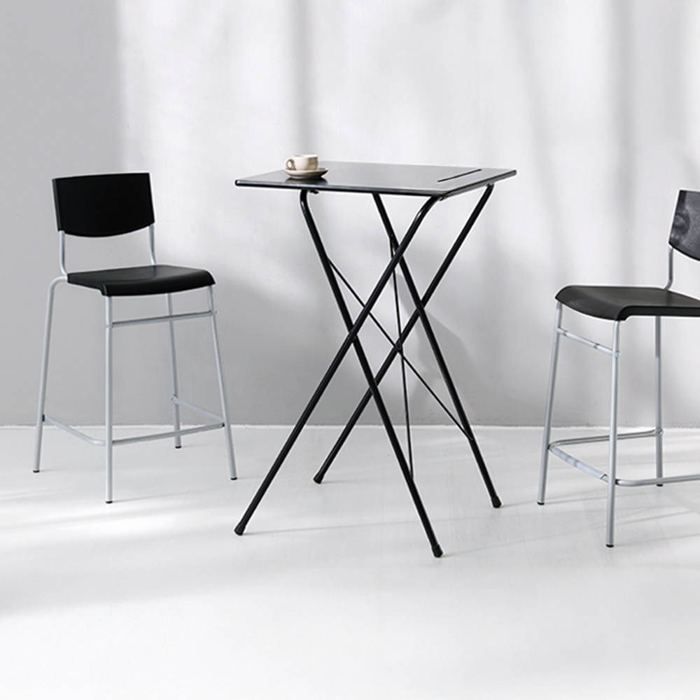 GOSI 스탠딩 접이식테이블 60 SM-2200B 래치드블랙 9447.1423