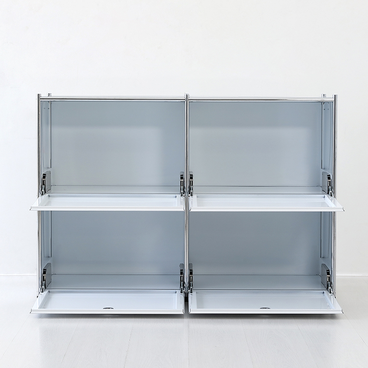 심플리 2x2 수납장 4문 BC606 1180x400x850mm, 2단, 퓨어화이트 3220.9677 - 상세 이미지 2