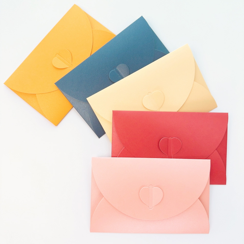 펄컬러 하트 봉투 청첩장 엽서 사진 카드 편지 제품 이미지
