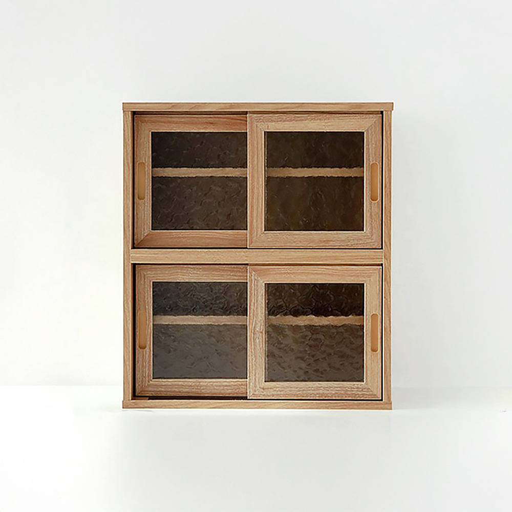 MUNIE 미니수납장 4문 485x200x550mm, 2단, 캄포어베니어 3772.6238 - 메인 이미지