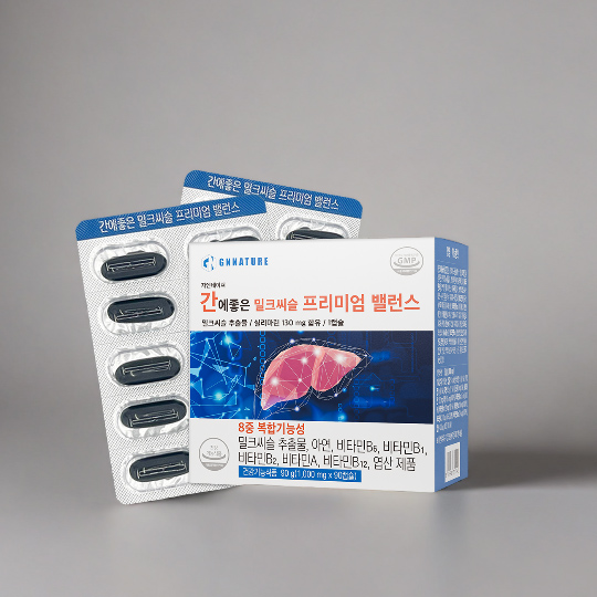 지엔네이쳐 간에좋은 밀크씨슬 프리미엄 밸런스 간 건강 실리마린 90캡슐, 3개