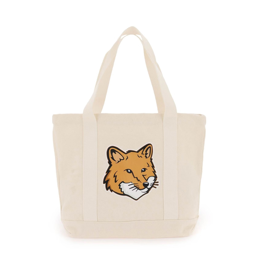 메종키츠네 남녀공용 폭스 헤드 토트백 에코백 Neutro LW05101WW0050 P700