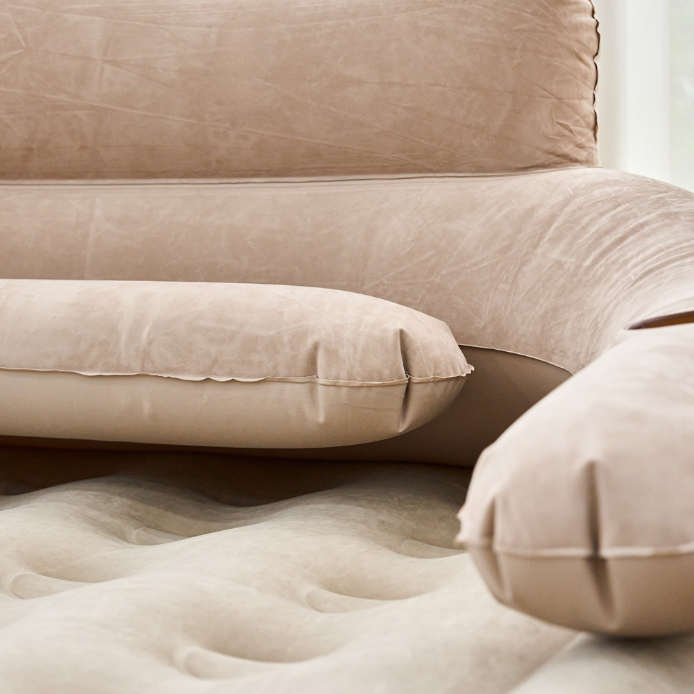 하웃도어 캠핑 에어 매트 침대 더블 자충 소파 베드 원터치 펌프 내장형 에어베개 포함