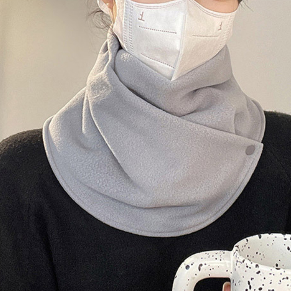 방한 넥워머 겨울 단추 숄 기모 스카프 봄 가을 간절기 목도리 머플러 스포츠 똑딱이 여자 - 상품 이미지